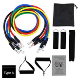 YOUGLE 11pcs /set Resistance Bands Set Latex Tubes Pull Rope With Door Anchor Handles Ankle Straps For Training Physical Therapy