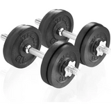 Yes4All Cast Iron Weights Adjustable Dumbbell Sets for Home Gym with Bars, Plates, Collars dumbbell set