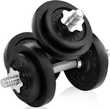 Yes4All Cast Iron Weights Adjustable Dumbbell Sets for Home Gym with Bars, Plates, Collars dumbbell set