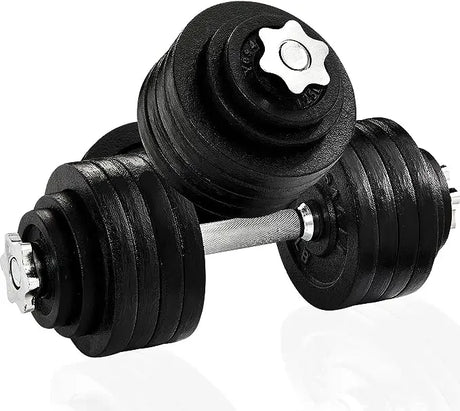 Yes4All Cast Iron Weights Adjustable Dumbbell Sets for Home Gym with Bars, Plates, Collars dumbbell set