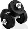 Yes4All Cast Iron Weights Adjustable Dumbbell Sets for Home Gym with Bars, Plates, Collars dumbbell set