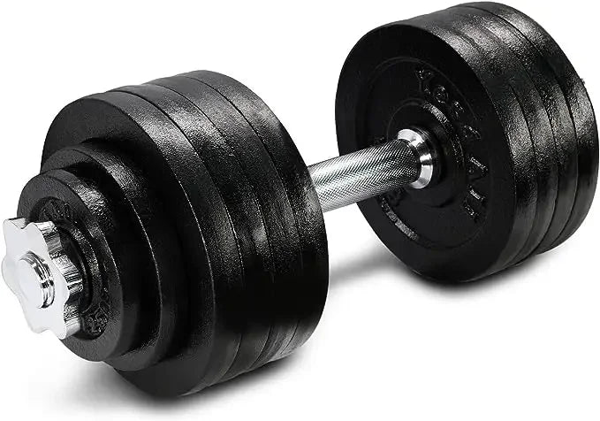 Yes4All Cast Iron Weights Adjustable Dumbbell Sets for Home Gym with Bars, Plates, Collars dumbbell set