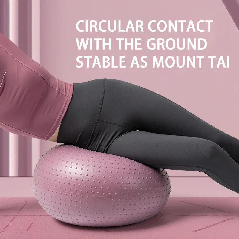 Yoga Ball Exercise Fitness Pilates Donut Balance Fitness Ball Exercise Training Home Gymnastics Gym Thickening Anti-blast