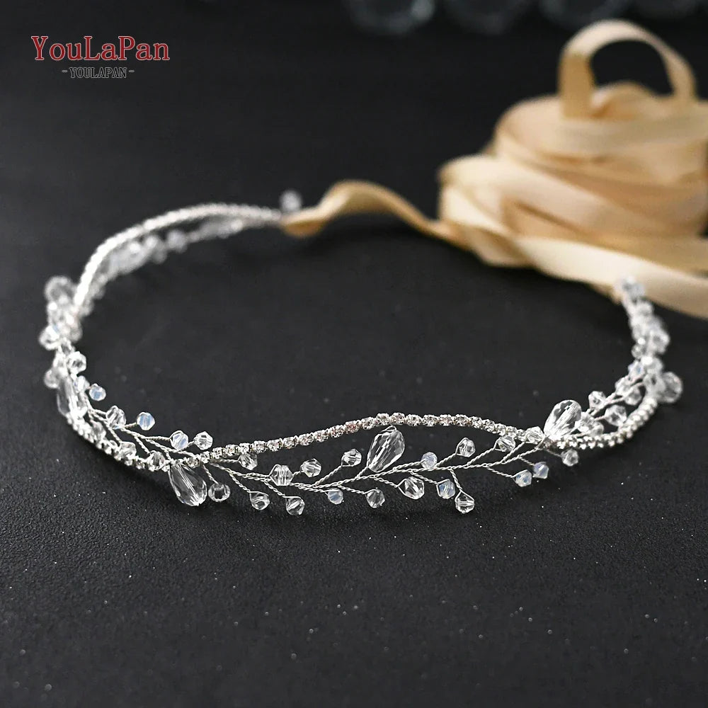 YouLaPan SH93 Clear Crystal Bridal Belts Thin Bridal Belt Rhinestone Bridal Belt Accessories Belt for Dress Wedding Accessories