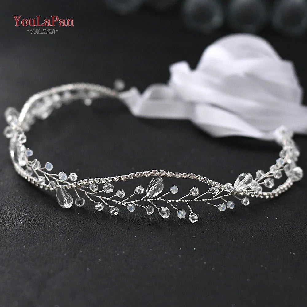 YouLaPan SH93 Clear Crystal Bridal Belts Thin Bridal Belt Rhinestone Bridal Belt Accessories Belt for Dress Wedding Accessories