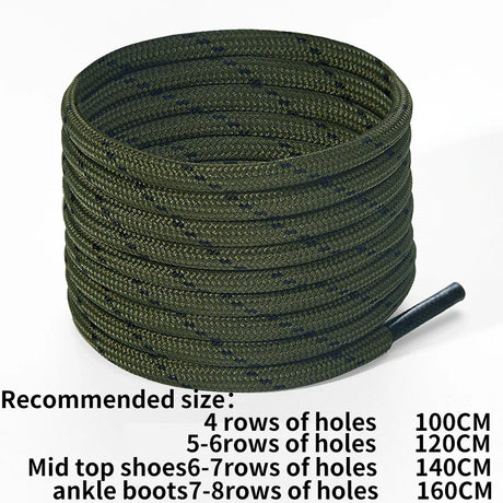 ZHENTOR  [2 Pairs] Round Boot Shoe Laces, Heavy Duty and Durable Shoelaces for Outdoor Climbing Hiking Work Boots Shoe Strings