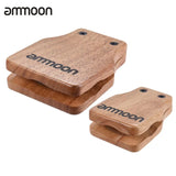 ammoon 2pcs Cajon Box Drum Large & Medium Companion Accessory Castanets for Hand Percussion Instruments