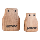 ammoon 2pcs Cajon Box Drum Large & Medium Companion Accessory Castanets for Hand Percussion Instruments