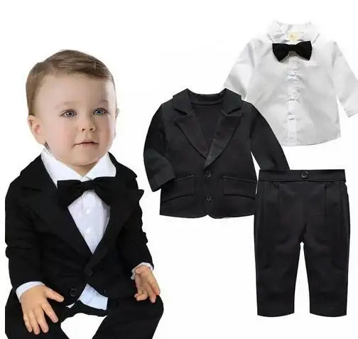 baby clothing Sets Romper Gentleman baby boys clothes toddler clothes suits t shirt pants baby sets