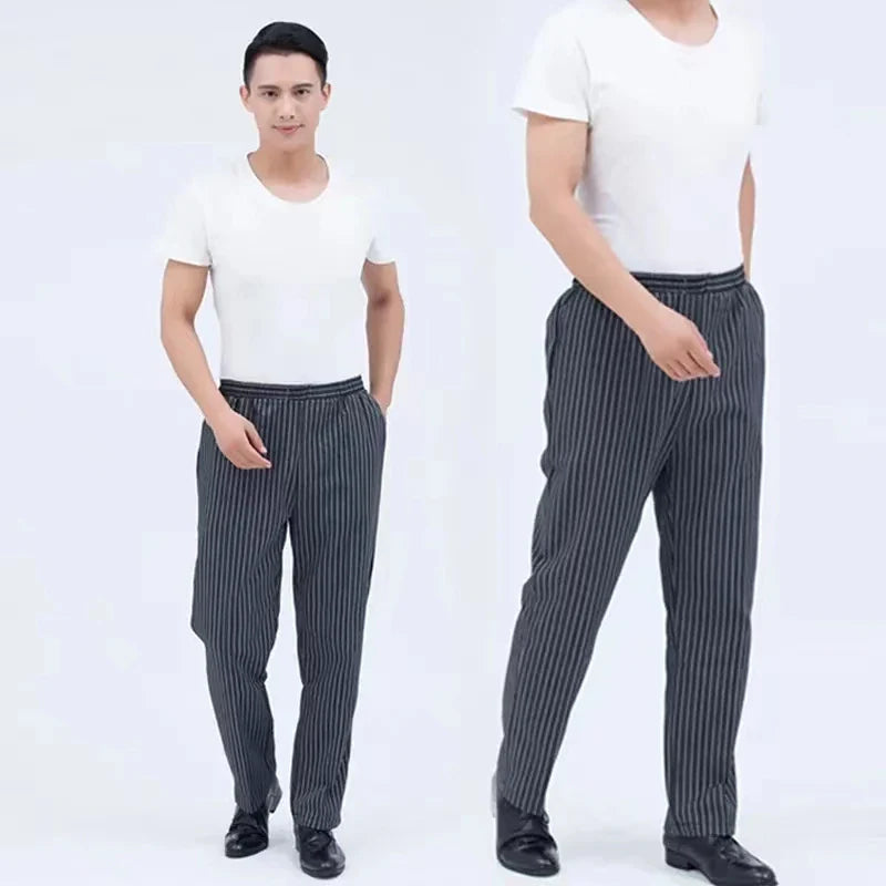 chef Bottoms for Men Restaurant Kitchen  Chef Pants Unisex Cook Works Lightweight Baggy Trousers chef accessories uniform men