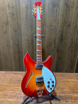 cherry red 12 strings Rickenback 360 electric jazz guitar semi hollow 12 string Ricken 330 jazz guitar