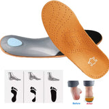 cowhide Shoes Insole Leather Orthotic Insoles Flat Feet High Arch Support Orthopedic Shoes Sole Fit In O/X Leg Corrected Insert