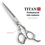 free shipping titan  Professional barber tools hair scissor