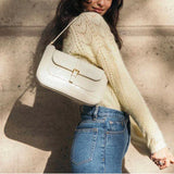genuine Leather women shoulder bag cowhide material black cream burgundy colors leather strap purse for girl