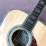 new solid spruce top acoustic guitar D type 45 model 41" guitar abalone inlaid, abalone binding Top & back,Electr, free delivery