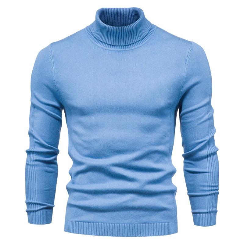 Light Blue Tailored Turtle Neck