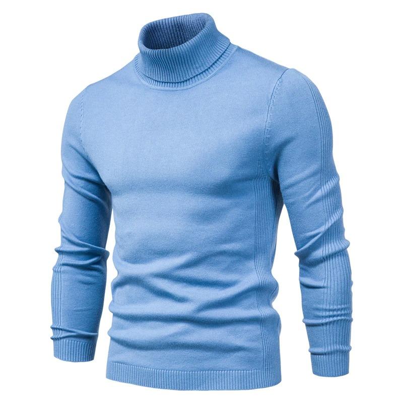 Light Blue Tailored Turtle Neck