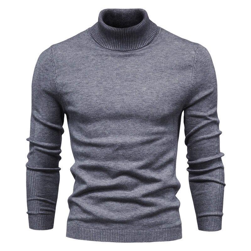 Dark Grey Tailored Turtle Neck