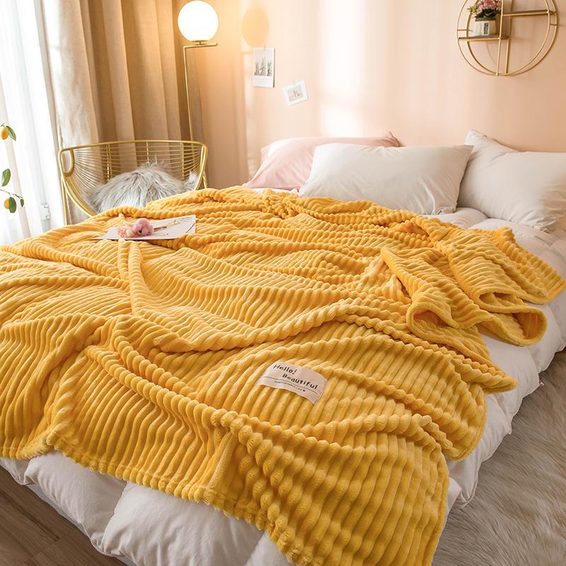 Yellow Premium Microfiber Blanket