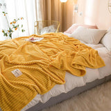 Yellow Premium Microfiber Blanket