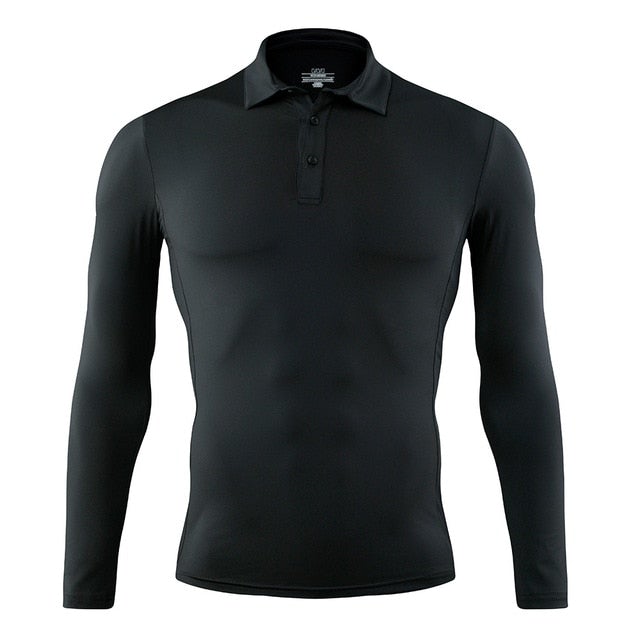 Reginald Golf High-Performance LS Shirt (Black)