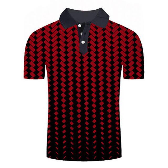 Reginald Golf Cooltech Loud Digital Shirt (Red)