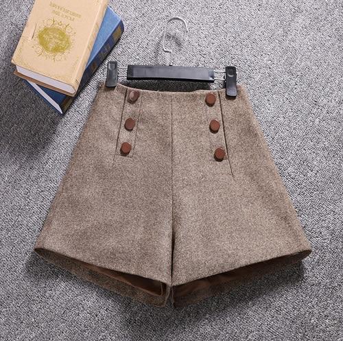 Miji Button Down Shorts - Khaki