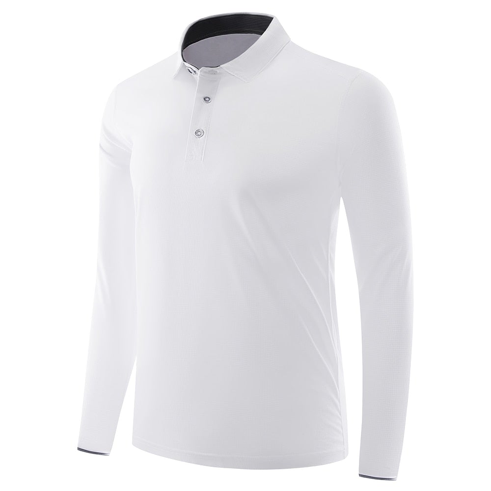 Reginald Golf High-Performance LS Shirt (White)