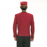 red hotel uniform for men hotel reception uniform for men hotel receptionist hotel waiter clothes