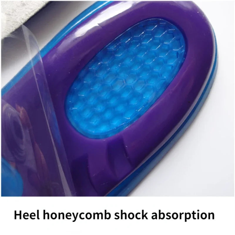 shock-absorbing insole Orthotic Arch Support Foot Pain Massaging Silicone Gel Soft Sport Shoe Anti-Shock Insoles Pad Man Women