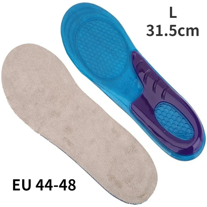 shock-absorbing insole Orthotic Arch Support Foot Pain Massaging Silicone Gel Soft Sport Shoe Anti-Shock Insoles Pad Man Women