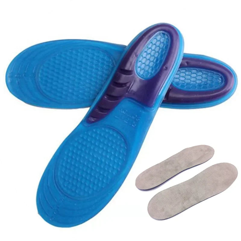 shock-absorbing insole Orthotic Arch Support Foot Pain Massaging Silicone Gel Soft Sport Shoe Anti-Shock Insoles Pad Man Women