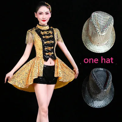 stage costume red tassels bikini costumes nightclub bar dj singer sexy  party jazz dance performance clothing