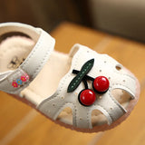 summer cartoon children's sandals Baotou girls baby cherry sandals soft bottom baby shoes