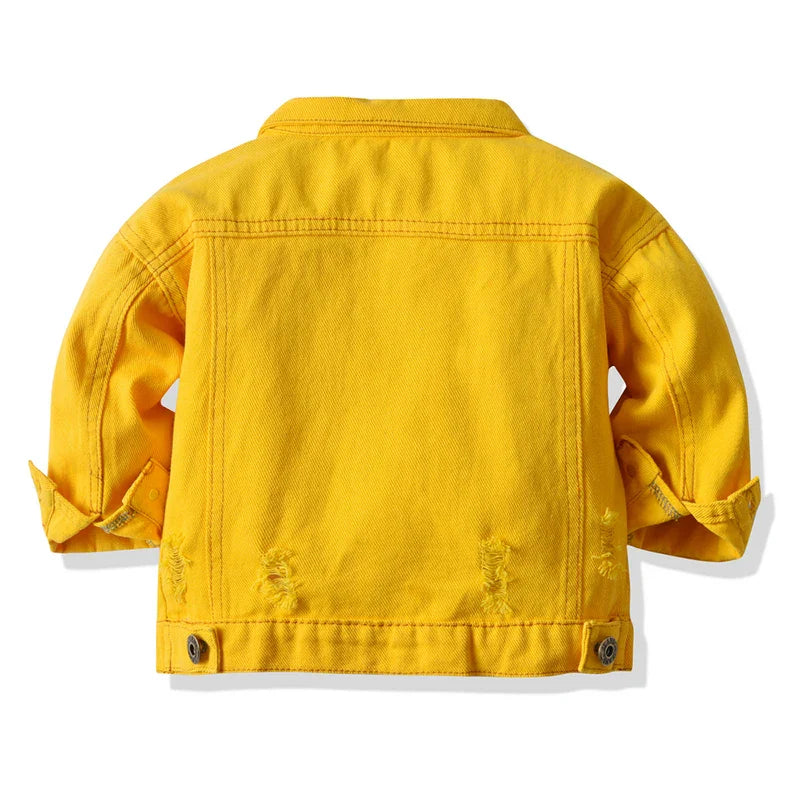 top and top NEW Spring Autumn Toddler Boys Girls Buttons Down Denim Jackets Infant Casual Ripped Outerwear Coats Windbreaker Top