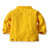 top and top NEW Spring Autumn Toddler Boys Girls Buttons Down Denim Jackets Infant Casual Ripped Outerwear Coats Windbreaker Top