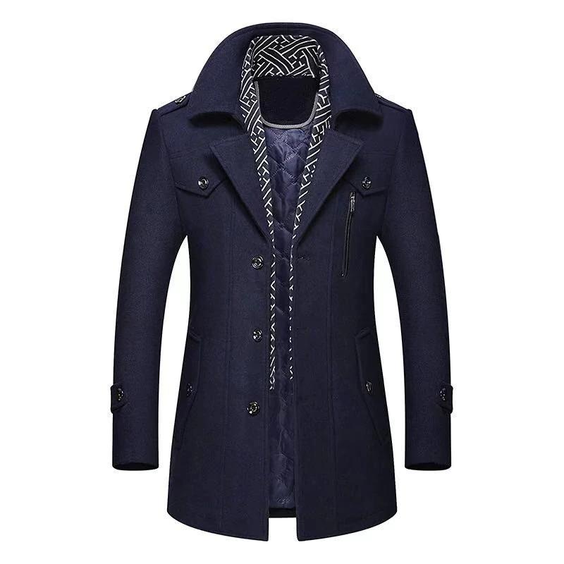 Navy Men's Nautical Trench Coat